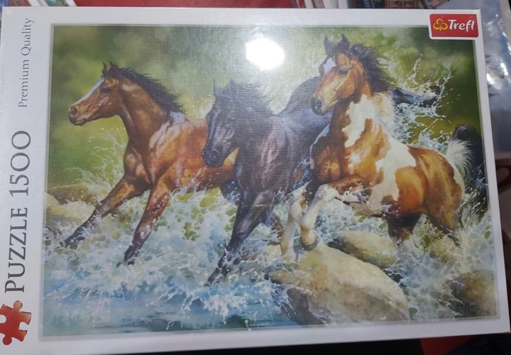 שלןשה סוסים דוהרים במים 1500 חלקים