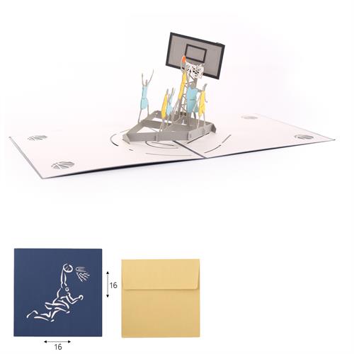 כרטיס ברכה POP UP כדורסל