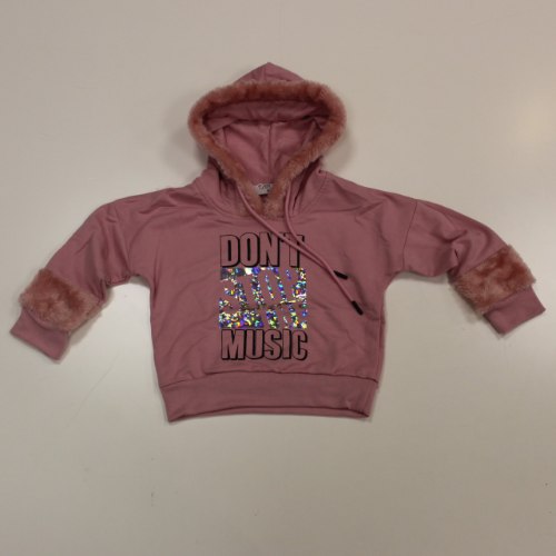 קפוצ'ון פוטר ילדות עיצוב פרווה ורוד