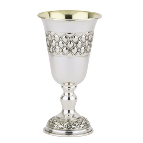 גביע קידוש מכסף טהור דגם דויד בועות (L)