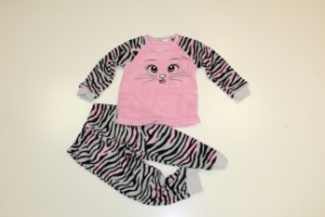 פיג'מה בנות פליז קטיפה ורוד