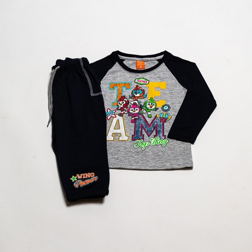 חליפת בנים כנפי על מלאנג' שחור