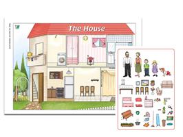 ערכה ללימוד חלקי הבית באנגלית | House Poster Game