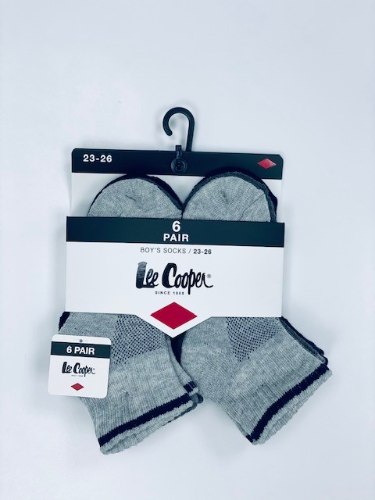 שישית גרבי בנים מגבת חצי גובה צבעוני