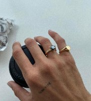 טבעת אנה יהלום שחור