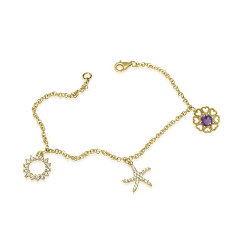 צמיד צ'ארמס מזהב 14 קאראט