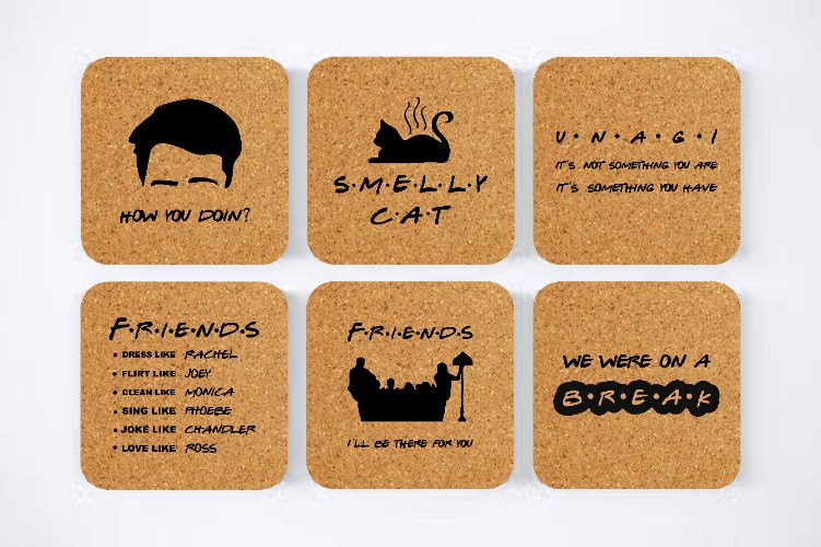 6 תחתיות מרובעות שונות על חברים