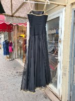 שמלת מקסי שחורה דרמטית מידה S