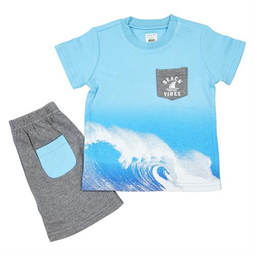 חליפת כיס גלים תכלת