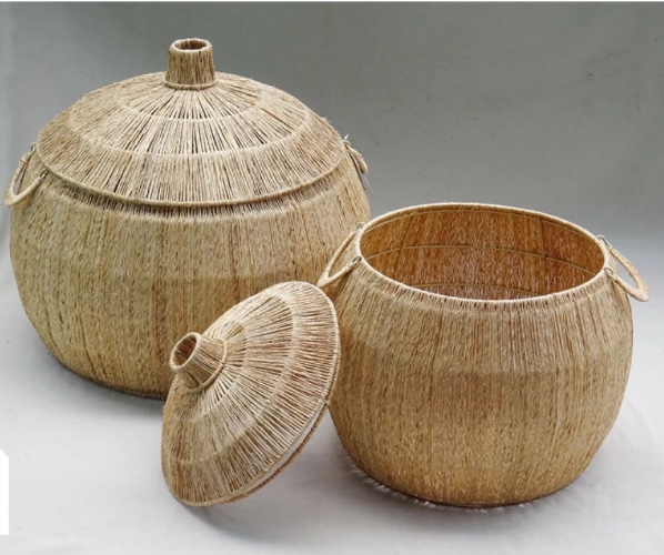 זוג סלסלאות ראטן טבעי