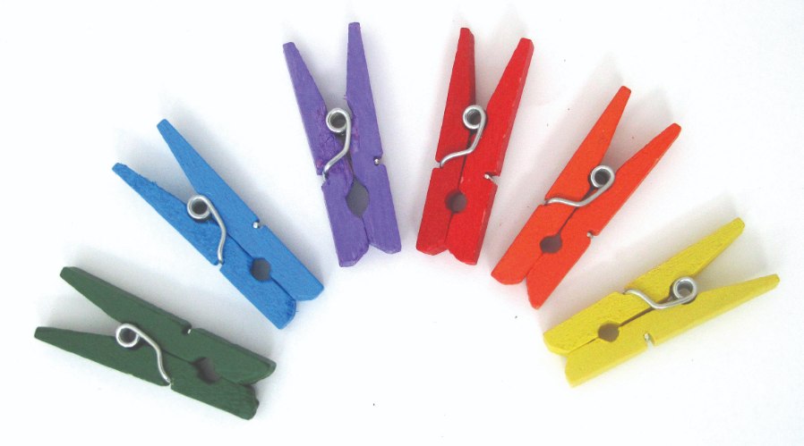 אטב עץ מיני צבעוני 30 מ"מ