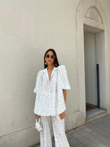 חליפת בלייר קצר פרינט ירוק