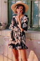 אוברול מעטפת הדפס עלים