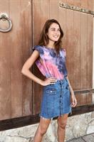 חצאית ג'ינס כפתורים