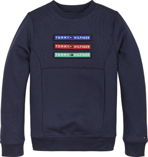 סוויטשירט פוטר כחול TOMMY HILFIGER סטיקרס