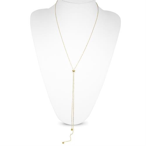 שרשרת עניבה זהב צ'ארם צהוב