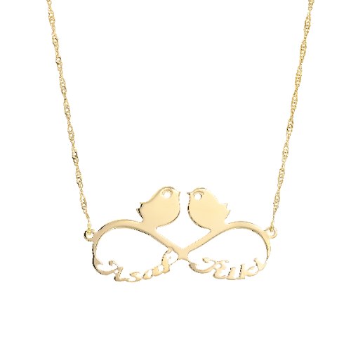 שרשרת אין סוף עם ציפורים 2 שמות דגם LA217