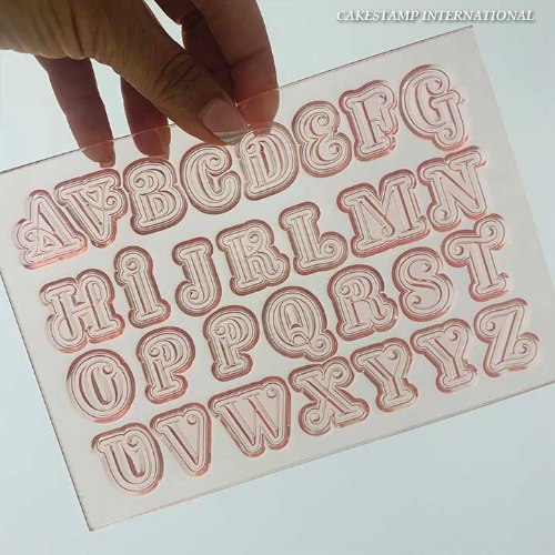 סט אותיות אנגלית מקושטות ליצירה בשוקולד ובבצק סוכר גובה אות 2.5 ס"מ| תבנית אותיות אנגלית חדשה