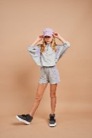 חליפת ריינבו אפור - DANA SIDI GIRLS