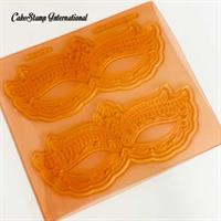 זוג תבניות מסיכת פורים דגם הדר - שתי יחידות לשוקולד ולבצק סוכר |תבנית מסיכה ליצירה | מסיכה דגם הדר