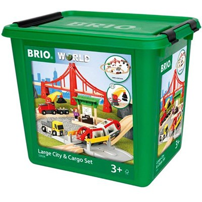 סט מסלול עם גשר משאית ונגרר ורכבת טיולים (33924) - Brio