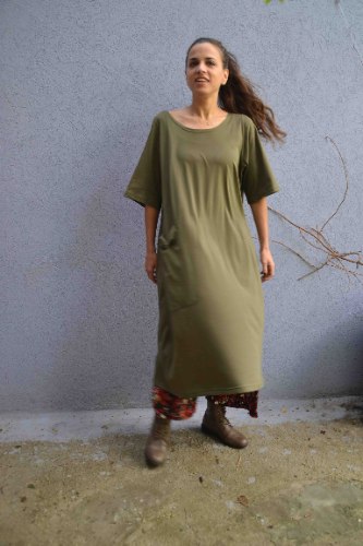 טוניקה מדגם טל בצבע חאקי-זית