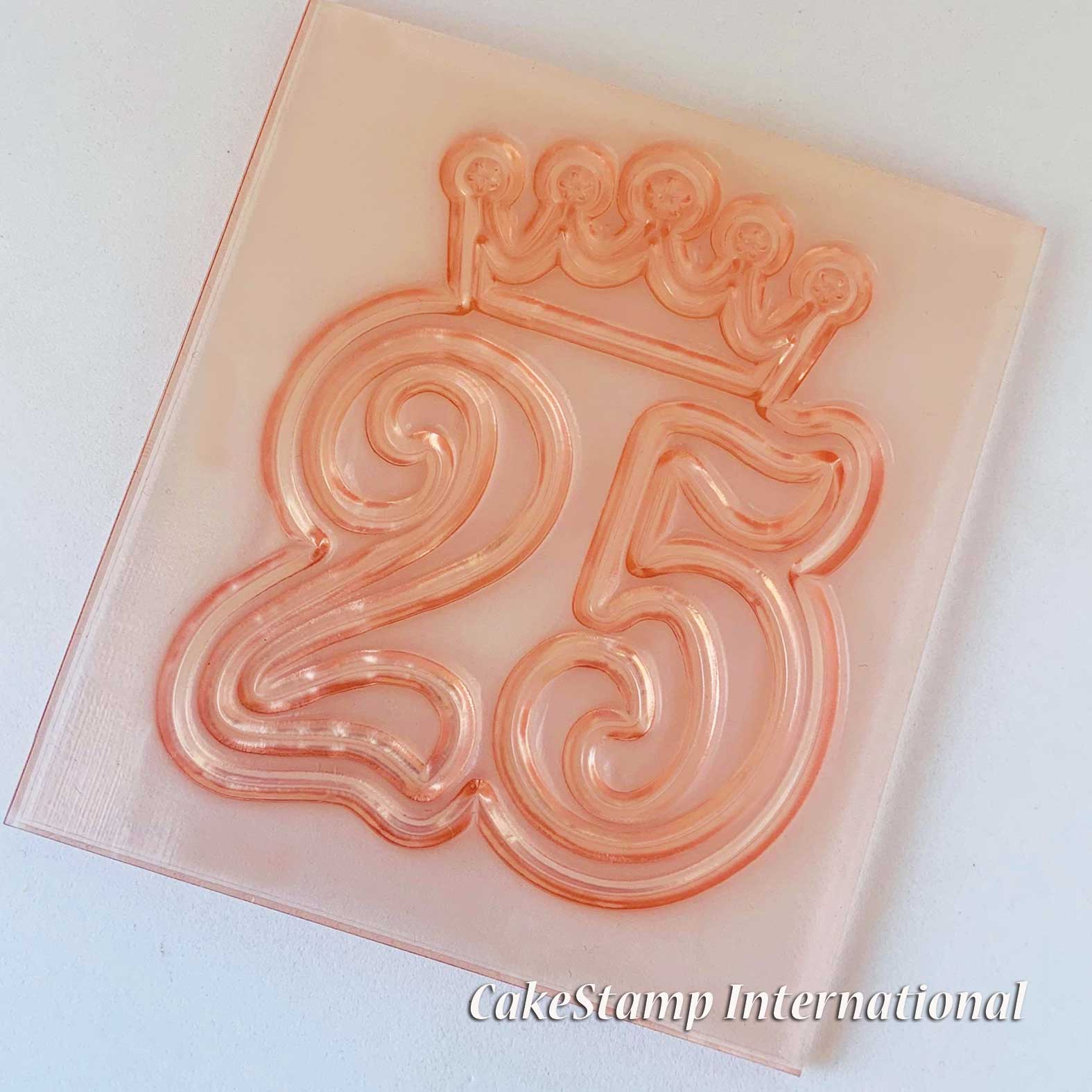 Number 25 Crown Mold Birthday anniversary