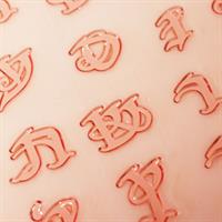 סט קליגרף - אותיות וספרות ללחיצה.