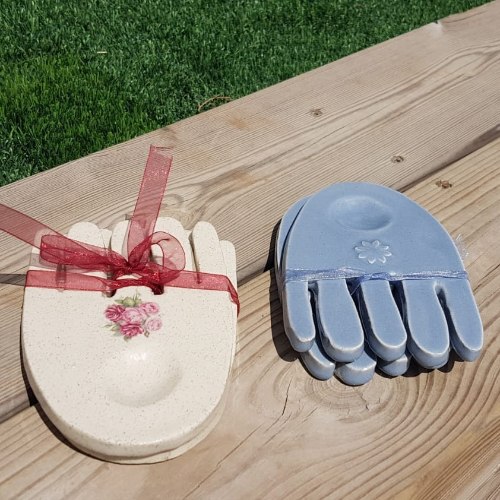 כפות קרמיקה לסלט - תכלת פרובנס