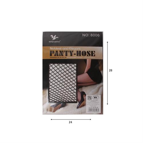 גרביון רשת שחור/לבן עבה