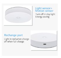 מנורת לד עגולה בעלת חיישן תנועה