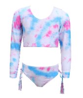 בגד ים 2 חלקים שרוול ארוך טאי דאי VIEW - מידות 2-16 שנים