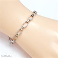 צמיד מכסף משובץ אבני זרקון  Z3121 | תכשיטי כסף 925