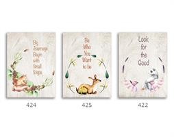 סט של 3 תמונות השראה מעוצבות לחדר תינוקות, ילדים 06