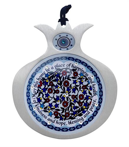 רימון מסגרת נירוסטה בשילוב הדפסים צבעוניים ואבני סברובסקי - DR24