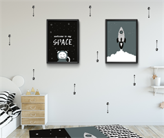 Mix and Match- שטיח לבחירה, מדבקות קיר לבחירה ו-2 תמונות לפי טעמכם האישי