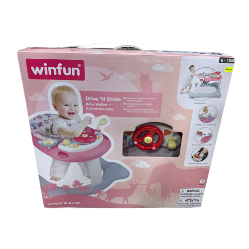 הליכון 2 ב -1 עם מרכז משחק נשלף- ורוד ותכלת