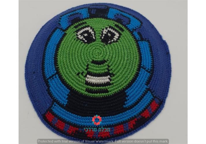 כיפה כחולה דגם צב 13 ס"מ