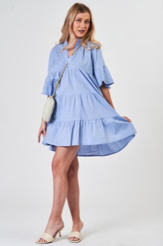 שמלת  כותנה נטלי תכלת