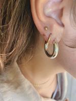 עגילי חישוק עבה כסף