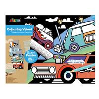 פוסטר קטיפה לצביעה + מדבקות - תחבורה