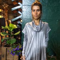 שמלת מאונטן כסופה שרוול ארוך