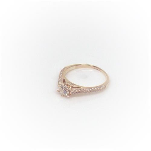 טבעת אירוסין 1 קראט יהלומים טבעת אירוסין מעוצבת טבעת יהלומים לאישה