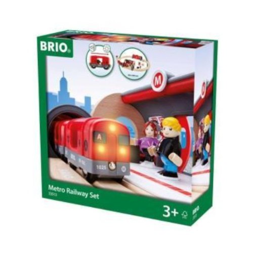 BRIO סט רכבת מטרו+ אור וקול 33513