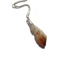 שרשרת כסף עם קריסטל סיטרין דגם אחירותם