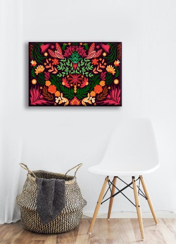 הדפס ציור- חגיגה מקסיקנית לילית