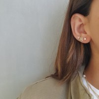 עגילי יהלומים צמודים לאוזן 0.30 קרט