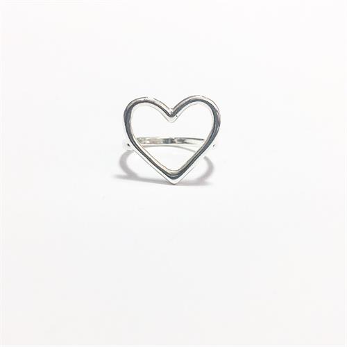 Heart silver ring