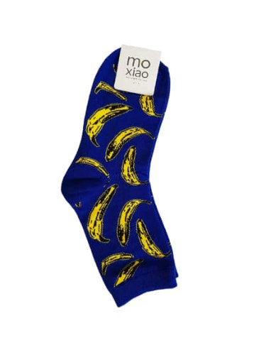 גרביים מעוצבות בננות כחול
