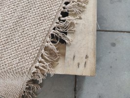 שטיח כותנה אריגה שטוחה - פודרה מוקה